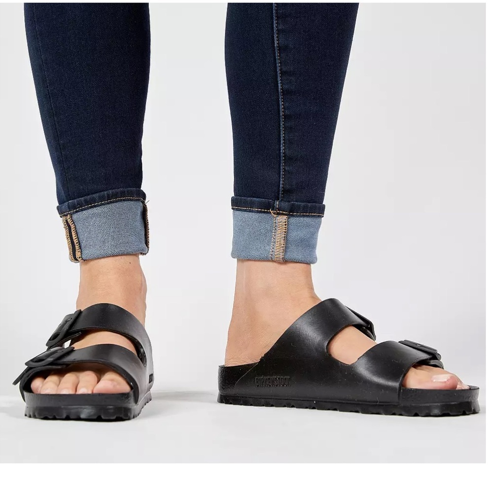 Birkenstock women Arizona essential Classic Double Strap Eva Sandals Gray sz M11 - Picture 5 of 14